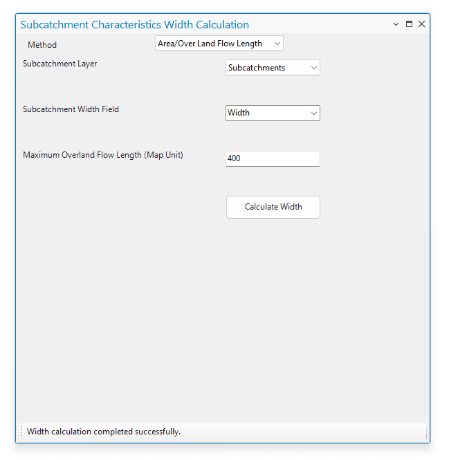 Fig.102: Options for calculating the width