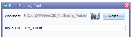Fig.113: The Primary input in Flood Mapping Tool