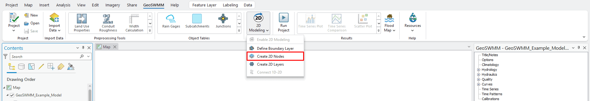 Fig.158: Create 2D Nodes option in 2D Modeling Tool list